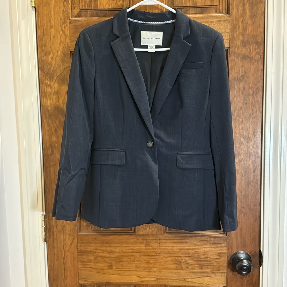 Women’s Banana Republic Suit Jacket, blue blazer, 8P
